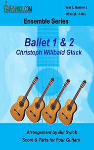 Bill Swick's Year 3, Quarter 1 - Ensembles for Quartets Guitar and Fretted sheet music cover Thumbnail